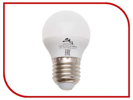 Лампочка 3L Long Life Lamp LED G45 E27 8W 220-240V 4000K 500-560Lm Cold Light