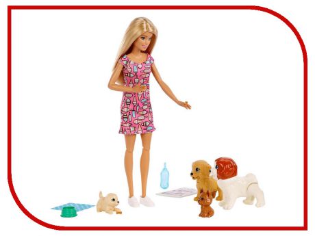 Кукла Mattel Barbie FXH08 Барби и щенки