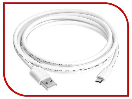 Аксессуар Greenconnect USB 2.0 AM - microB 5pin 1.0m White GCR-UA9MCB3-BB2S-1.0m