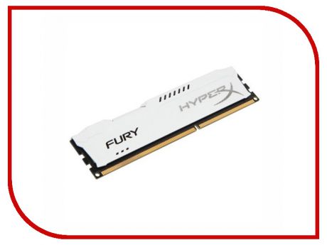 Модуль памяти Kingston HyperX Fury White DDR3 DIMM 1866MHz PC3-15000 CL10 - 8Gb HX318C10FW/8