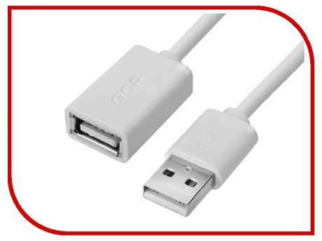 Аксессуар Greenconnect USB 2.0 AM - AF 0.2m White GCR-UEC5M-BB-0.2m