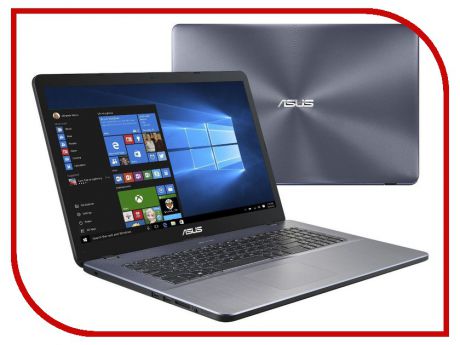 Ноутбук ASUS X705UB-GC084T 90NB0IG2-M00940 Grey (Intel Core i3 6006U 2.0Ghz/6144Mb/1000Gb/nVidia GeForce MX110 2048Mb/Wi-Fi/Bluetooth/Cam/17.3/1920x1080/Windows 10)