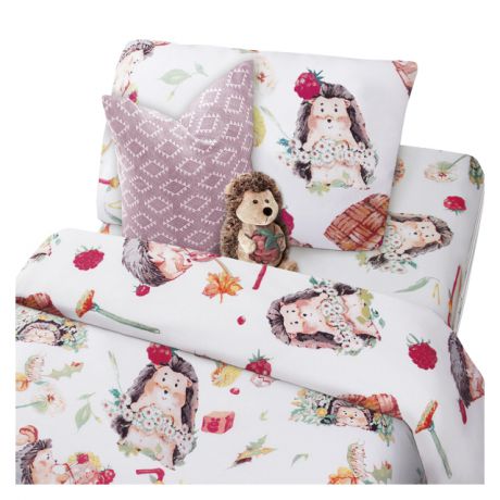 постельное белье 1,5сп MONA LIZA Kids Ежата бязь 1 нав.50х70 см, арт.501024