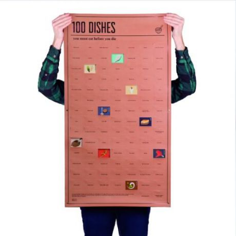 Постер DOIY, 100 блюд, которые нужно попробовать, прежде чем умереть