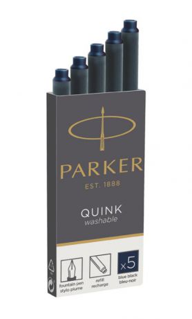 Набор чернильных картриджей для ручки PARKER, 5 штук, темно-синий