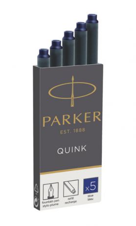Набор чернильных картриджей для ручки PARKER, 5 штук, синий