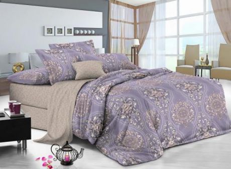 Комплект постельного белья полутораспальный Amore Mio, Violetta, фиолетовый