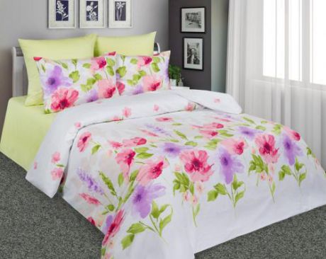 Комплект постельного белья двуспальный-евро Amore Mio, разноцветный