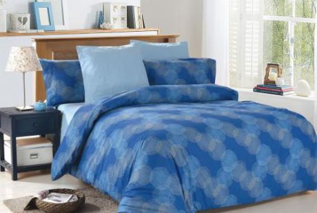 Комплект постельного белья полутораспальный Amore Mio, Clement, синий