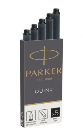 Набор чернильных картриджей для ручки PARKER, 5 штук, черный