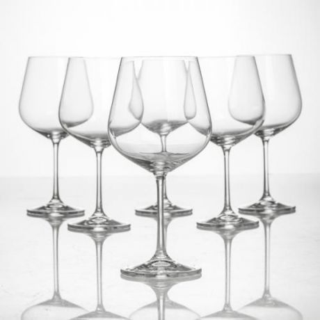 Набор бокалов для вина CRYSTALITE BOHEMIA, STRIX, 600 мл, 6 предметов, на ножке