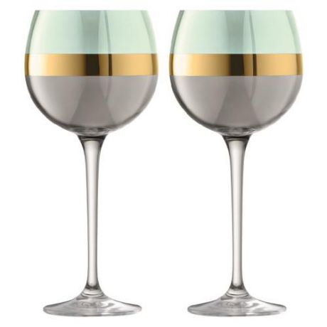 Набор бокалов для вина LSA International, BANGLE, зеленый, 2 предмета