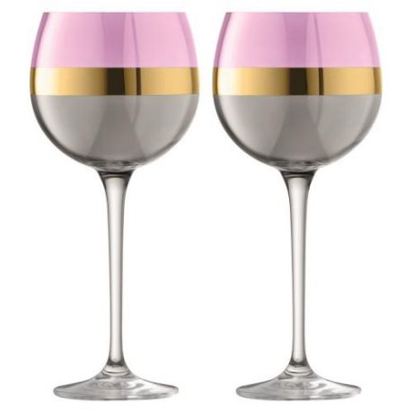 Набор бокалов для вина LSA International, BANGLE, розовый, 2 предмета