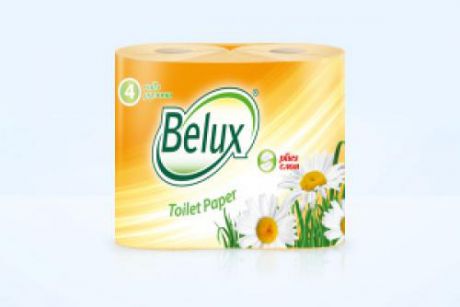Туалетная бумага Belux, 4 шт, персиковый