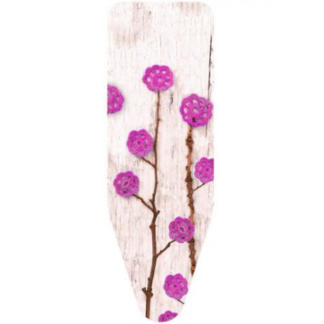 Чехол для гладильной доски colombo, Ажурные цветы розовые, 130*50 см
