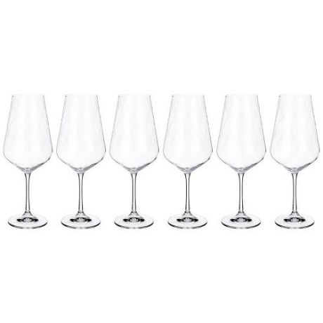 Набор бокалов для вина Bohemia Crystal, Sandra, 550 мл, 6 предметов