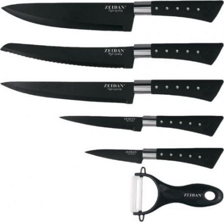 Набор ножей ZEIDAN, 6 предметов, черный