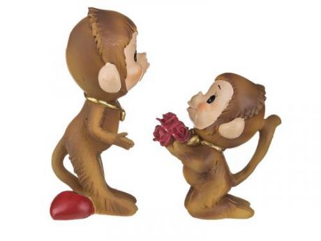 Фигурка декоративная Elan gallery, Влюбленные обезьянки, 8,5*2,5*5 см