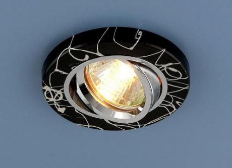 Встраиваемый светильник Elektrostandard 2050 MR16 BK/SL черный/серебро 4690389000379