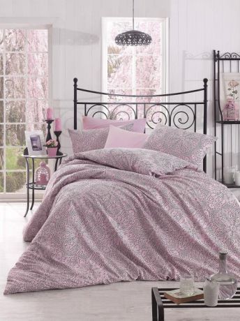 Комплект постельного белья двуспальный-евро ALTINBASAK, ROZI, розовый