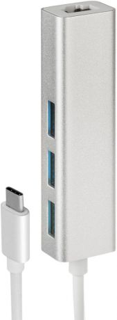 ROMBICA Type-C M1 3 x USB 3.0 LAN (серебристый)