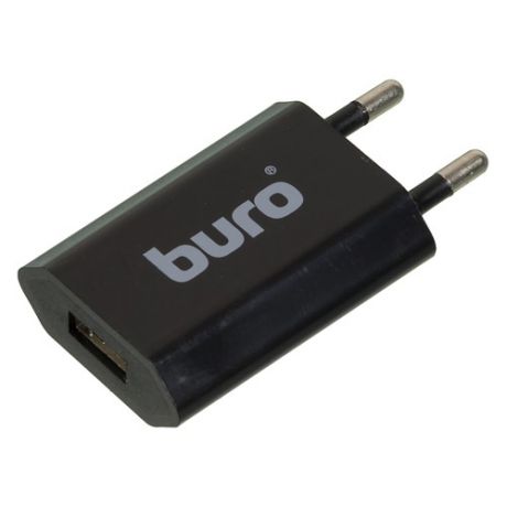 Сетевое зарядное устройство BURO TJ-164b, USB, 1A, черный