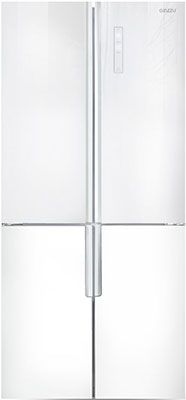 Многокамерный холодильник Ginzzu NFK-510 белое стекло