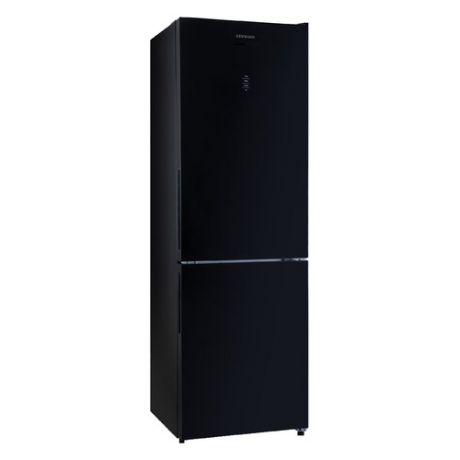 Холодильник KENWOOD KBM-1855NFDGBL, двухкамерный, черное стекло