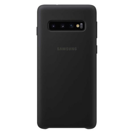 Чехол (клип-кейс) SAMSUNG Silicone Cover, для Samsung Galaxy S10, черный [ef-pg973tbegru]