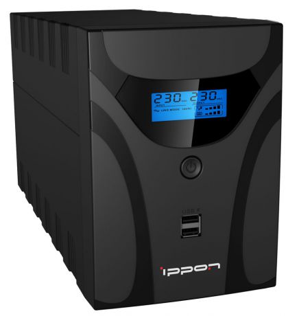 ИБП Ippon Smart Power Pro II 1200 1200VA/720W LCD,RS232,RJ-45,USB (4+2 IEC)