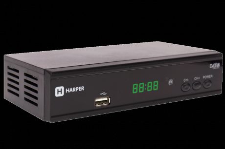 Цифровой телевизионный DVB-T2 приемник HARPER HDT2-2015 с функцией FULL HD медиаплеера