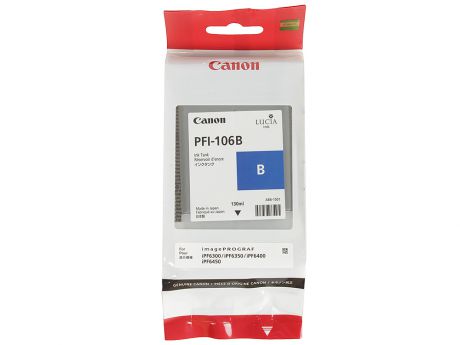 Картридж Canon PFI-106 B для плоттера iPF6400/6450. Светло-голубой. 130 мл.