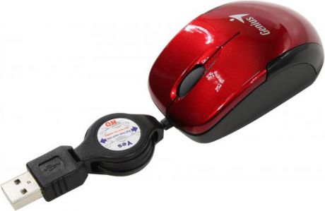 Мышь проводная Genius Micro Traveler V2 красный USB