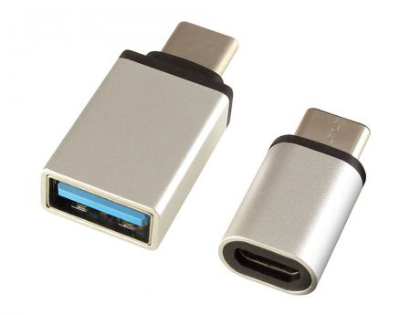Переходники GINZZU GC-885S, комплект 2шт. USB 3.1 Type-C / microUSB + USB 3.1 Type-C / USB 3.0 серебристый