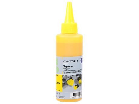 Чернила Cactus CS-I-EPT1294 желтый (yellow) 100 мл для Epson Stylus Office B42/BX305/BX305F/BX320/BX525