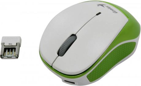 Мышь беспроводная Genius Micro Traveler 9000R V3 Green White USB оптическая, 1200 dpi, 3 кнопок + колесо