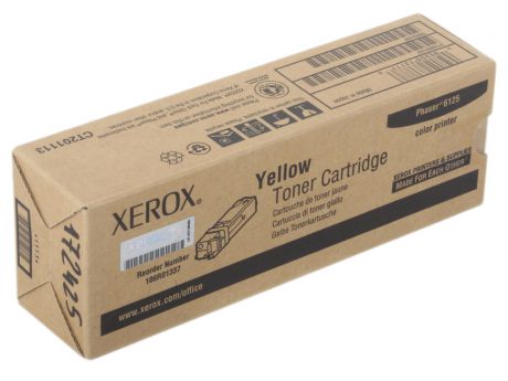 Картридж Xerox 106R01337 для Phaser 6125. Жёлтый. 1000 страниц.