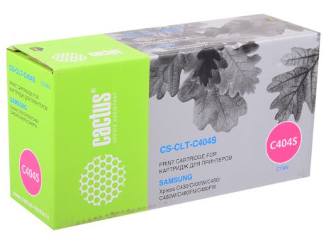 Картридж Cactus CS-CLT-C404S для Samsung SL-C430/C430W/C480/C480W/C480FW голубой 1000стр