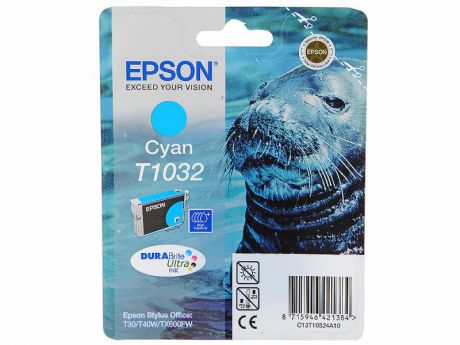 Картридж Epson C13T10324A10 для T30 T40W TX550W TX600FW голубой