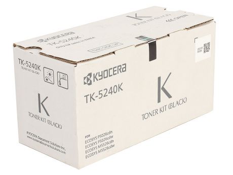 Тонер Kyocera TK-5240K для Kyocera ECOSYS M5521 cdn/cdw, M5526cdn/cdw, P5021cdn/cdw, P5026cdn/cdw. Чёрный. 2600 страниц.