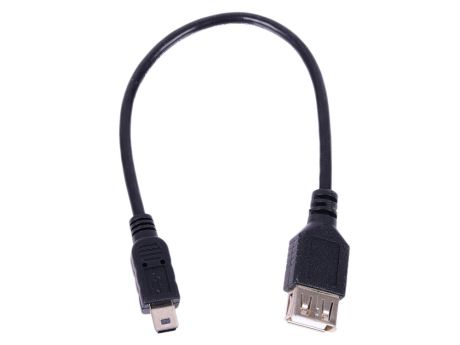 Кабель OTG USB F-miniUSB 0.2м черный Buro OTG_MINI