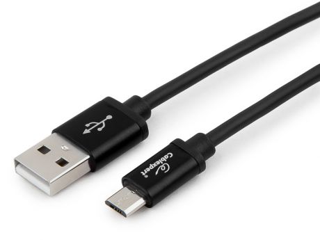 Cablexpert Кабель USB 2.0 CC-S-mUSB01Bk-0.5M, AM/microB, серия Silver, длина 0.5м, черный, блистер