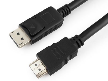 Cablexpert Кабель DisplayPort-HDMI, 10м, 20M/19M, черный, экран, пакет (CC-DP-HDMI-10M)