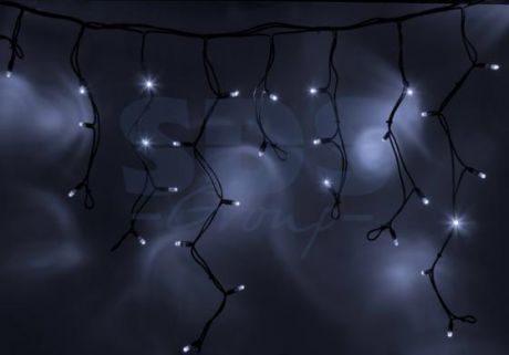 Гирлянда Айсикл (бахрома) светодиодный, 5,6 х 0,9 м, черный провод "КАУЧУК", 230 В, диоды белые, 240