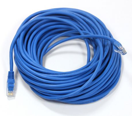 Патч-корд литой TV-COM NP511-15-B многожильный UTP кат.5е 15м синий