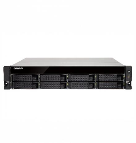 Сетевое хранилище QNAP TS-873U-RP-8G Сетевой RAID-накопитель, 8 отсеков для HDD, 2 порта 10 GbE SFP+, 2 слота M.2 SSD, стоечное исполнение, AMD RX-421ND 2,1 ГГц (до 3,4 ГГц ), 8 ГБ