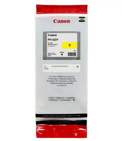 Картридж Canon PFI-320Y желтый (yellow) 300 мл для Canon imagePROGRAF TM-200/205/300/305