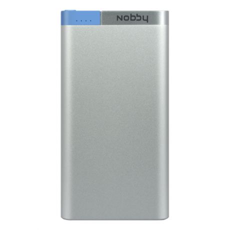 Nobby Внешний АКБ 10000мАч, USB+8-pin, 2A, Li-pol, сереб., Metallic (0306NB-031-001)