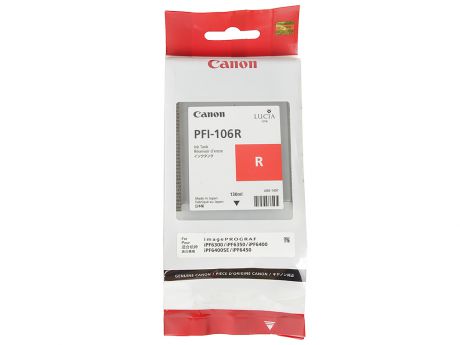 Картридж Canon PFI-106 R для плоттера iPF6400/6400SE/6450. Красный. 130 мл.