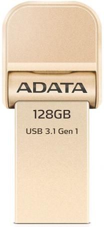 Флешка USB 128Gb A-Data AI920 AAI920-128G-CGD золотистый USB 3.1/Lightning